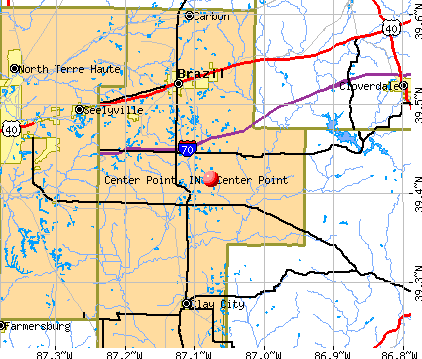 Center Point, IN map