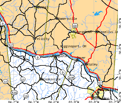 Higginsport, OH map