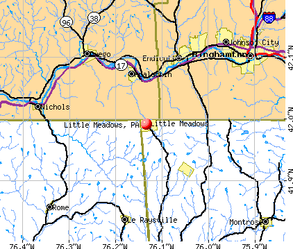 Little Meadows, PA map