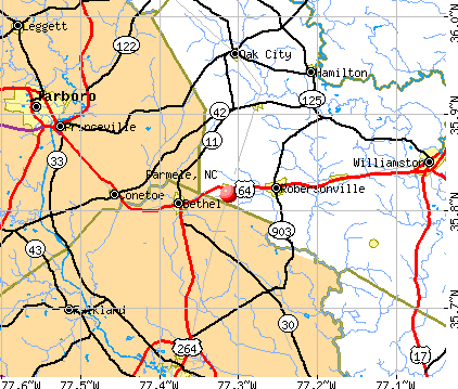 Parmele, NC map