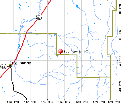 St. Pierre, MT map