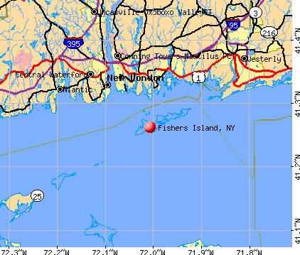 Fishers Island, NY map