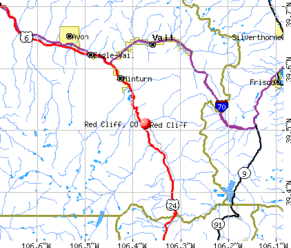 Red Cliff, CO map