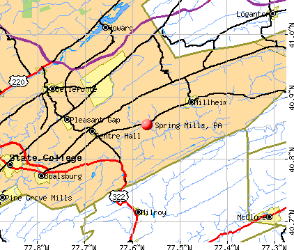 Spring Mills, PA map