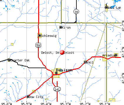 Deloit, IA map