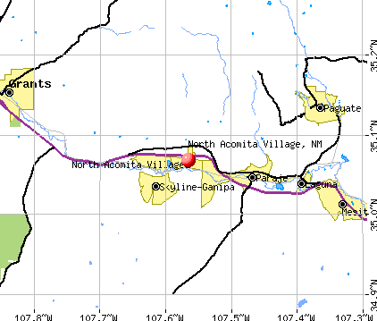 North Acomita Village, NM map