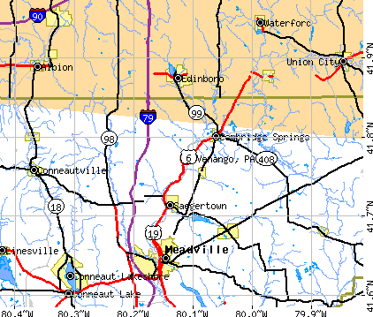 Venango, PA map