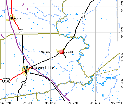 Midway, TX map