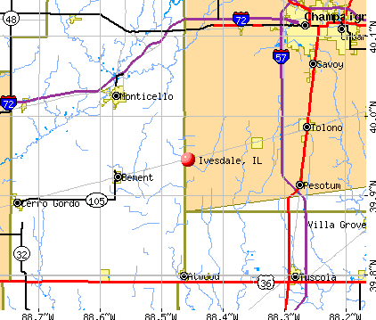 Ivesdale, IL map