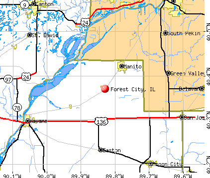 Forest City, IL map