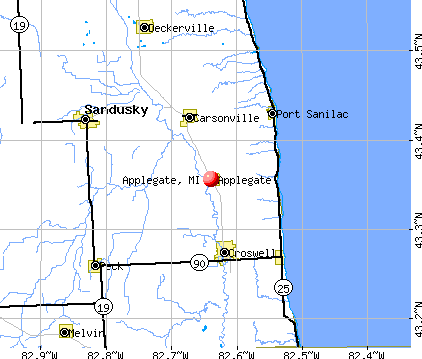 Applegate, MI map