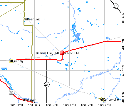 Granville, ND map
