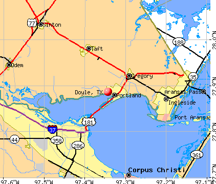 Doyle, TX map