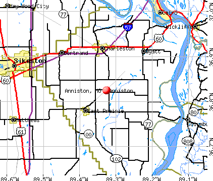 Anniston, MO map