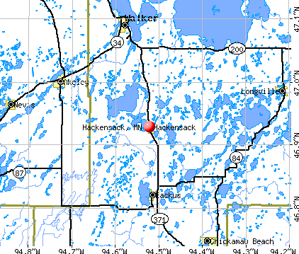 Hackensack, MN map