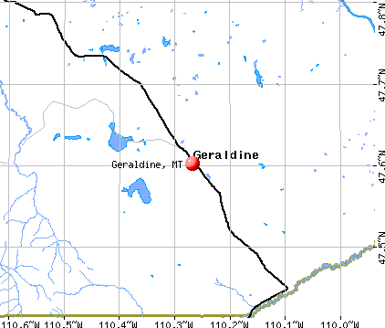 Geraldine, MT map