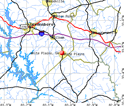 White Plains, GA map