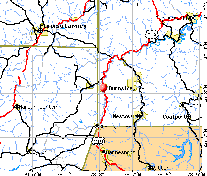 Burnside, PA map