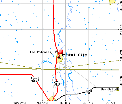 Las Colonias, TX map