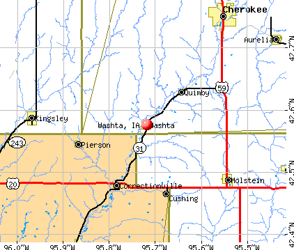 Washta, IA map