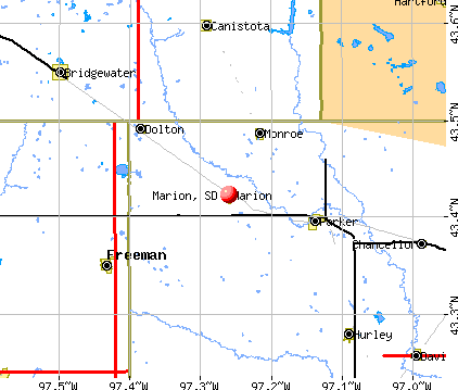 Marion, SD map