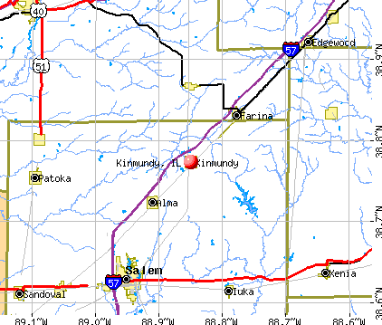 Kinmundy, IL map