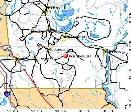 Plaucheville, LA map