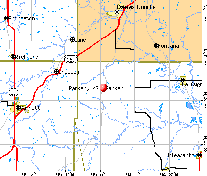 Parker, KS map