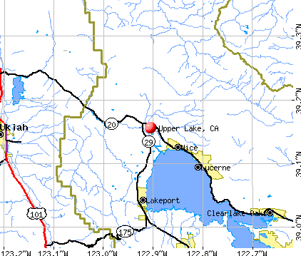 Upper Lake, CA map