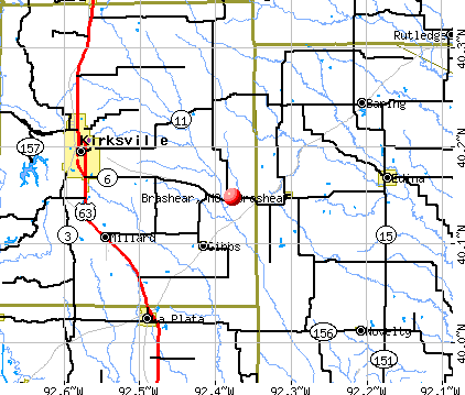 Brashear, MO map