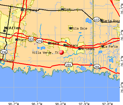 Villa Verde, TX map