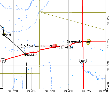 Mullinville, KS map