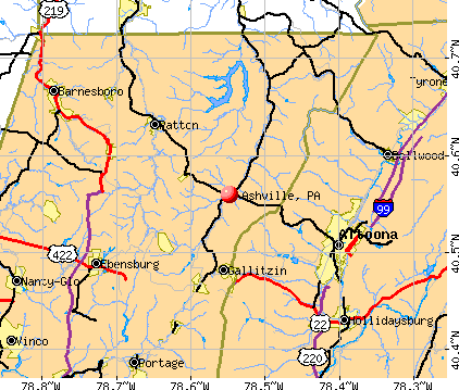 Ashville, PA map