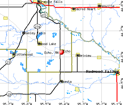 Echo, MN map