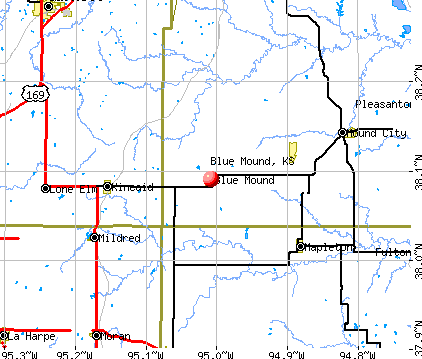 Blue Mound, KS map