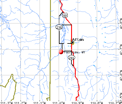 Fairview, WY map