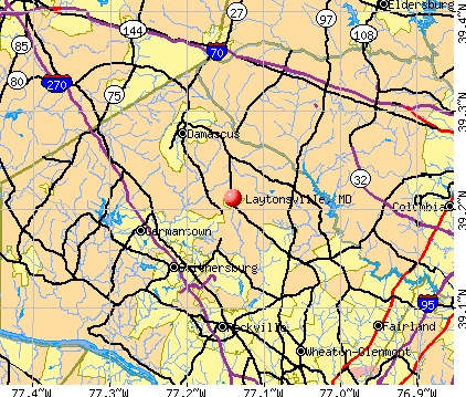 Laytonsville, MD map