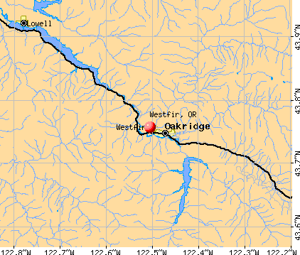 Westfir, OR map