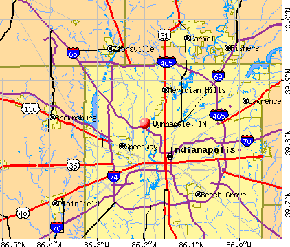 Wynnedale, IN map