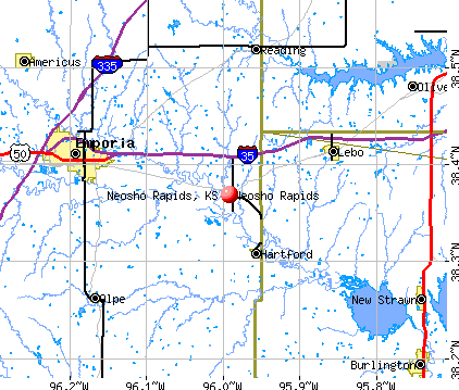 Neosho Rapids, KS map