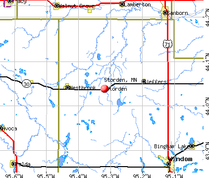 Storden, MN map