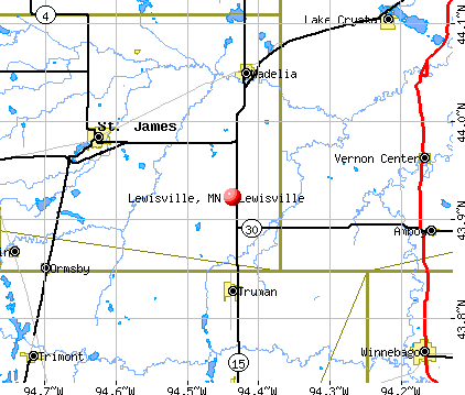 Lewisville, MN map