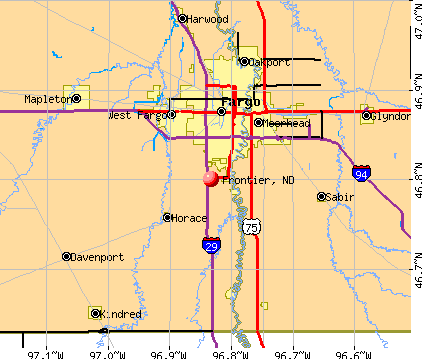 Frontier, ND map