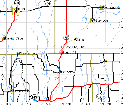 Lineville, IA map