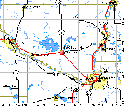 Nicollet, MN map