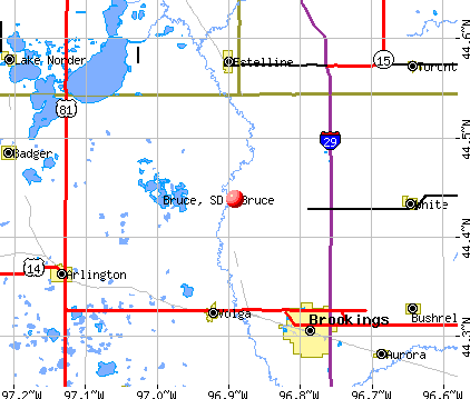 Bruce, SD map