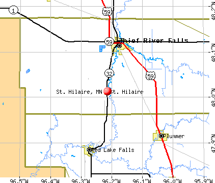 St. Hilaire, MN map