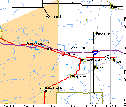 Mineral, IL map