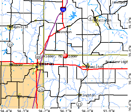 Kidder, MO map