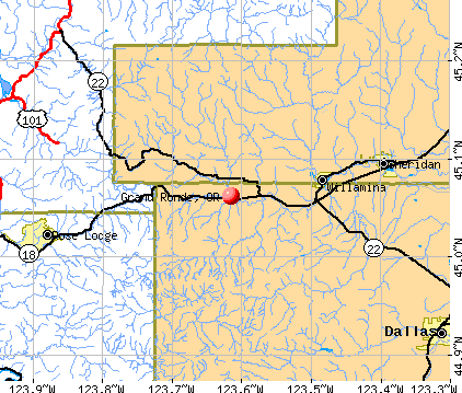 Grand Ronde, OR map